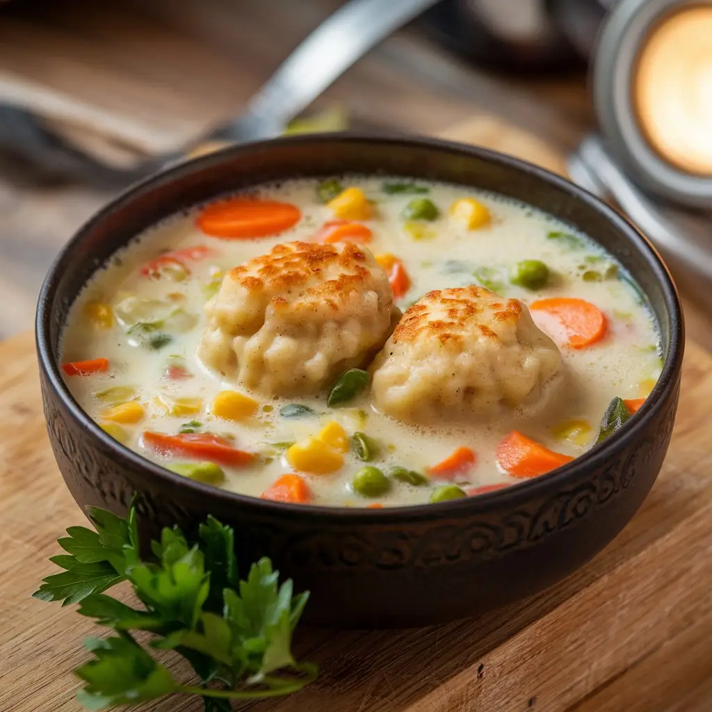 Whip Up Creamy Vegetable Dumpling Soup Tonight